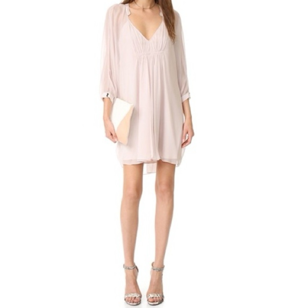 DVF Silk Chiffon Fluerette Mini Dress